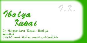 ibolya kupai business card